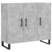 Dressoir 90x34x80 cm bewerkt hout betongrijs - thumbnail