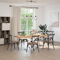 Eettafelpoot spider vorm 120x68x(72-73) cm staal wit - thumbnail