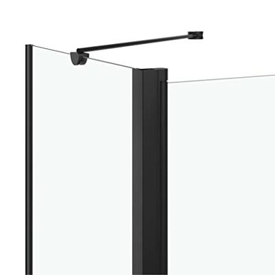 Douche klapwand 120x68x130 cm ESG zwart Douche klapwand 120x68x130 cm ESG zwart