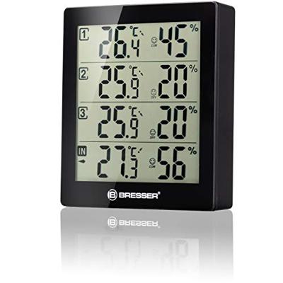 Bresser Optik Quadro Thermo- en hygrometer Zwart