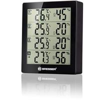 Bresser Optik Quadro Thermo- en hygrometer Zwart - thumbnail