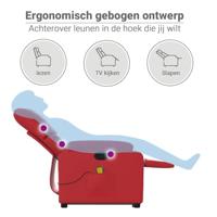 Sta-op-massagestoel verstelbaar kunstleer rood - thumbnail