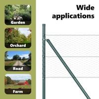 VidaXL Afrasteringspaal groen 50 x 0,6 m (25 mm gaas) staal en pvc - thumbnail