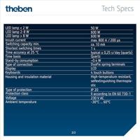 Theben 6110130 Schakelklok Digitaal Weekprogramma 2600 W IP20 Countdown-functie, Stopwatch, Toevalsfunctie - thumbnail