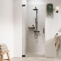 Draaideur In Nis Sealskin Pure 80x200 cm Helder Glas Antikalk Geborsteld Gunmetal - thumbnail