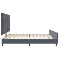 Bedframe fluweel donkergrijs 200x200 cm - thumbnail