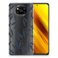 Xiaomi Poco X3 | Poco X3 Pro | TPU Case | Leaves Blue - thumbnail