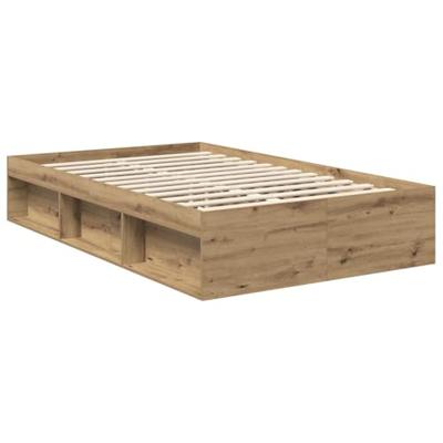 Bedframe Ambachtelijk eiken 120 x 190 cm Massief grenenhout