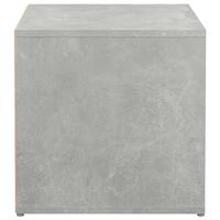 Opbergbox met lade 40,5x40x40 cm bewerkt hout betongrijs - thumbnail