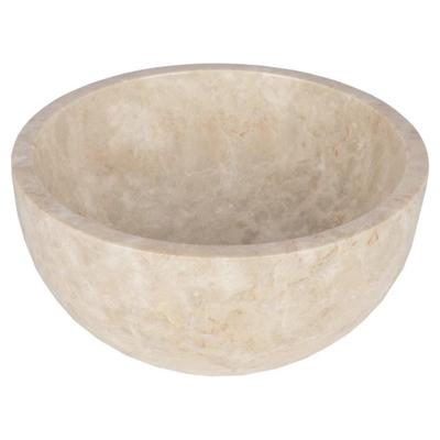 Differnz Boomer Waskom - 21x12cm - rond - Marmer - Beige 36.102.33