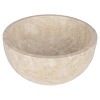 Differnz Boomer Waskom - 21x12cm - rond - Marmer - Beige 36.102.33 - thumbnail