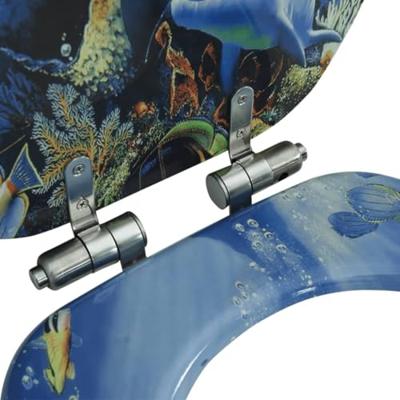VidaXL Toiletbril met soft-close deksel dolfijn mdf