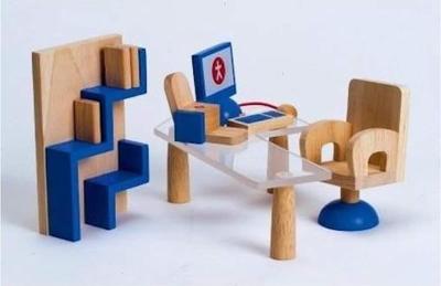 Van Der Doelen Wanju studeerkamer voor poppenhuis Van Der Doelen Wanju studeerkamer voor poppenhuis