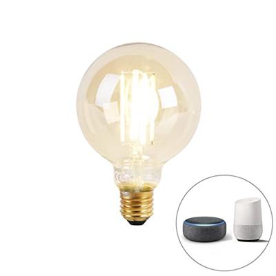 QAZQA Smart buiten hanglamp zwart IP23 incl. Wifi G95 - Amsterdam