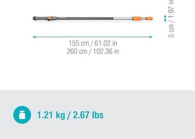 Telescoopsteel 18804-20 260 cm Cleansystem