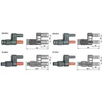 Staeubli XM-BB/4 meetadapter BNC-stekker - bus 4 mm beveiligd tegen aanraking zwart, rood - thumbnail