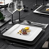 VILLEROY & BOCH - Manufacture Rock Blanc - Dinerbord vierkant 28cm - thumbnail