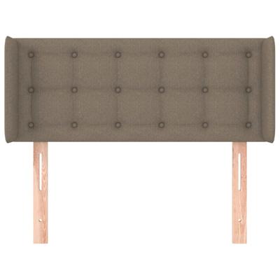 Hoofdbord met randen 93x16x78/88 cm stof taupe