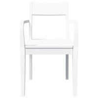 Eetkamerstoelen 2 st massief hout rubber wit - thumbnail