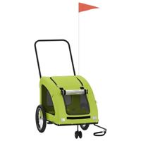 Hondenfietstrailer oxford stof en ijzer groen - thumbnail