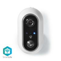 SmartLife Camera voor Buiten | Wi-Fi | Full HD 1080p | IP65 | Maximale levensduur batterij: 4 maand(en) | Cloud / MicroSD | 5 VDC | Met bewegingssensor | Nachtzicht | Android & iOS | Wit - thumbnail