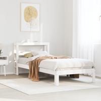 Bedframe met hoofdeinde zonder matras 90x190 cm wit - thumbnail