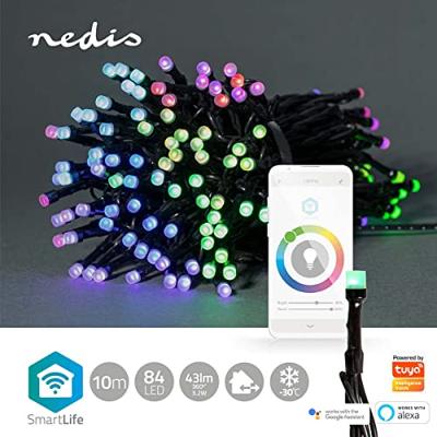 Nedis SmartLife Decoratieve LED | Wi-Fi | RGB | 84 LED&apos;s | 10 m | 1 stuks - WIFILX01C84 WIFILX01C84