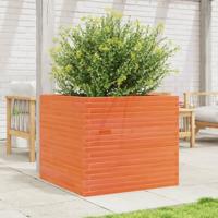 Plantenbak 80x80x68,5 cm massief grenenhout wasbruin - thumbnail