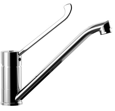 Paffoni Red Keukenmengkraan 13.1cm 3/8 inch flexibele slang 1 kraangat Chroom glans RED303CR Paffoni Red Keukenmengkraan 13.1cm 3/8 inch flexibele slang 1 kraangat Chroom glans RED303CR