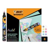 Paintmarker Bic Intensity pastel assorti 8 stuks - thumbnail
