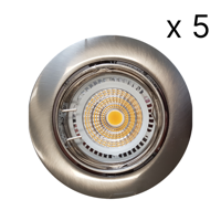 Verlichtingsset Sanimex Njoy 5 LED Spots 8x7 cm RVS Look Sanimex - thumbnail