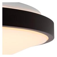 Lucide DASHER - Plafonnière Badkamer - Ø 29,3 cm - LED - 1x12W 2700K - IP44 - Bewegingssensor - Zwart - thumbnail