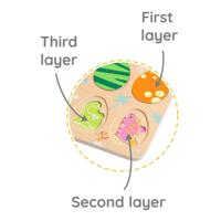 Classic World houten inlegpuzzel dinosaurus, 25st. - thumbnail