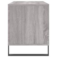 Platenkast 100x38x48 cm bewerkt hout grijs sonoma eikenkleurig - thumbnail