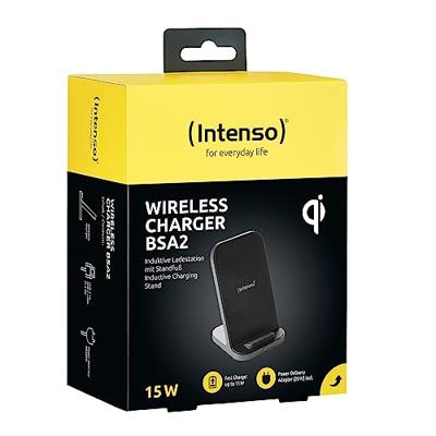 Intenso BSA2 Smartphone Zwart USB Draadloos opladen Snel opladen Binnen Intenso BSA2 Smartphone Zwart USB Draadloos opladen Snel opladen Binnen
