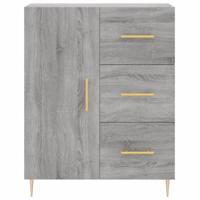 Dressoir 69,5x34x90 cm bewerkt hout grijs sonoma eikenkleurig - thumbnail