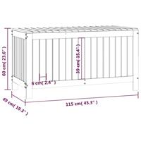 Tuinbox 115x49x60 cm massief grenenhout grijs - thumbnail