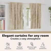 VidaXL Velvet gordijnen met gordijnen 2 pcs crème 140 x 140 cm fluweel - thumbnail