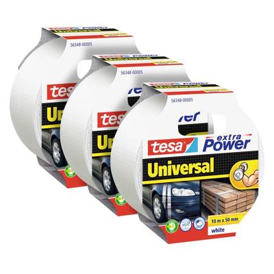 tesa UNIVERSAL 56348 Textieltape Wit (l x b) 10 m x 50 mm 3 stuk(s) tesa UNIVERSAL 56348 Textieltape Wit (l x b) 10 m x 50 mm 3 stuk(s)