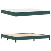 Boxspringbed met matras Donkergroen 200 x 200 cm Fluweel - thumbnail