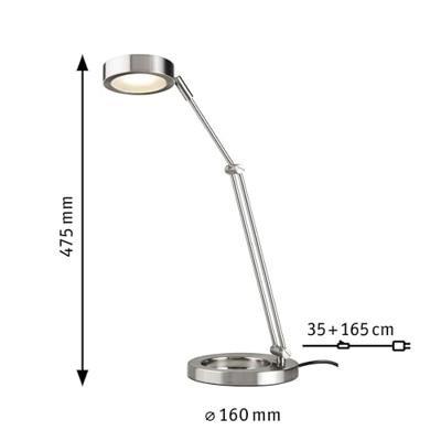 Paulmann Zed 70245 LED-bureaulamp LED LED vast ingebouwd 6.7 W IJzer