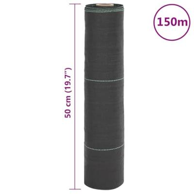 VidaXL Worteldoek 0,5x150 m polypropeen zwart