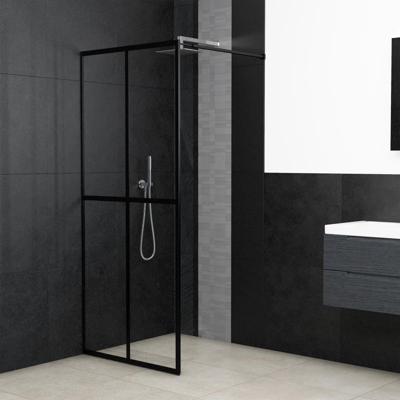 VidaXL Inloopdouchewand 80x195 cm transparant gehard glas