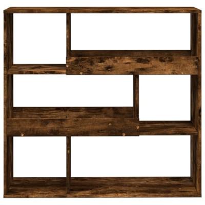 Kamerscherm 100x33x94,5 cm bewerkt hout gerookt eikenkleurig