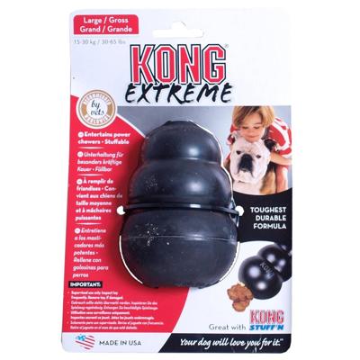 KONG extreme - honden speelgoed - rubber - zwart - l - 13 tot 30 kg KONG extreme - honden speelgoed - rubber - zwart - l - 13 tot 30 kg