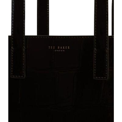 Ted Baker Vivanaa Croc Effect Small Icon Bag Black