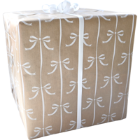 Cadeaupapier | 50cm | 200m | 50gr/m² | Strikken | bruin/wit - thumbnail