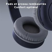 T'nB - Tonality over-ear Bluetooth-hoofdtelefoon, schuimrubberen pads, batterijduur 24 uur, 3,5 mm jack kabel inbegrepen - Blauw - thumbnail
