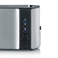 Severin AT2590 Long-Slot Broodrooster 1400W RVS/Zwart - thumbnail