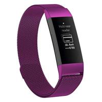 Fitbit Charge 3 & 4 milanese bandje - Maat: Small - Paars - thumbnail